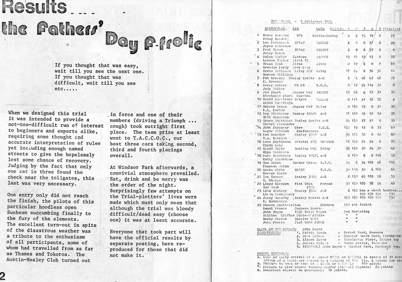 TACCOC Trial 5 Dec 1976